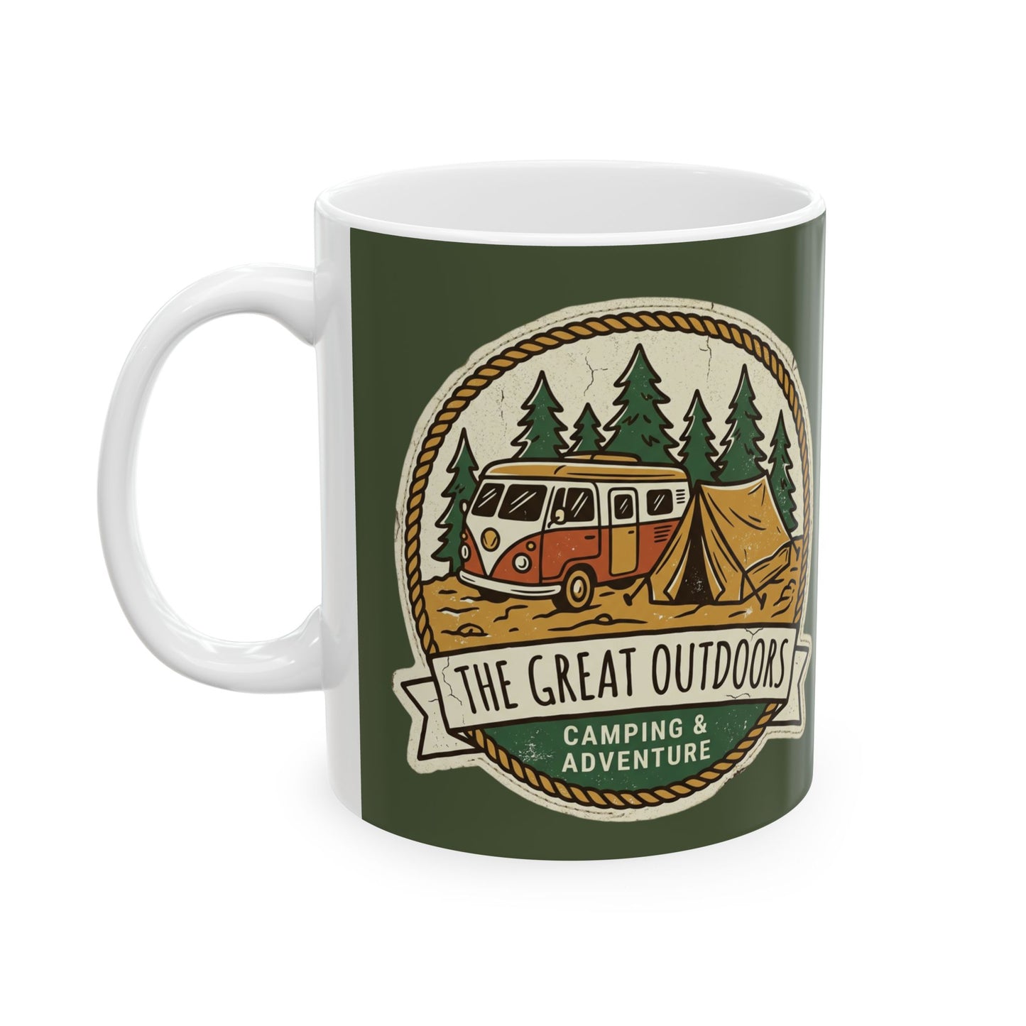 Into The Wild Camping Mug - Outdoor Adventure Ceramic Coffee Cup (11oz & 15oz)